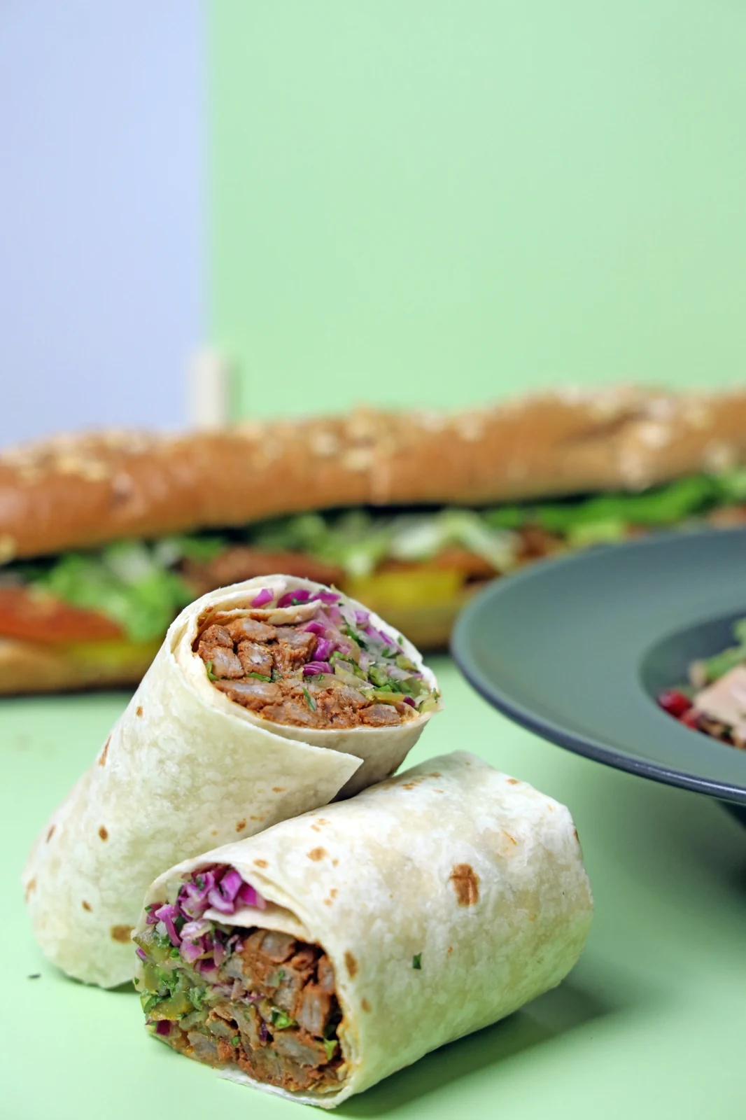 A fresh wrap with a generous filling